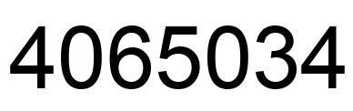 Number 4065034 black image