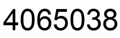 Number 4065038 black image
