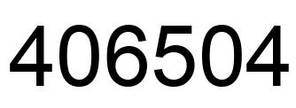Number 406504 black image