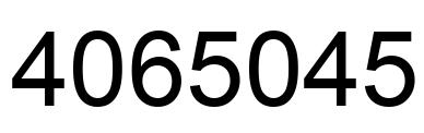 Number 4065045 black image
