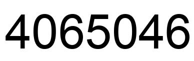 Number 4065046 black image