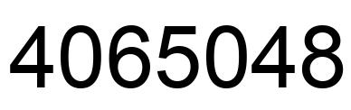 Number 4065048 black image