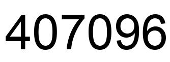 Number 407096 black image