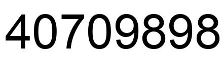 Number 40709898 black image