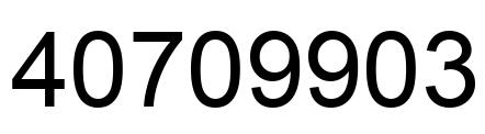 Number 40709903 black image