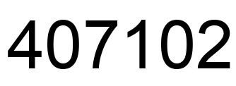 Number 407102 black image