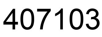 Number 407103 black image