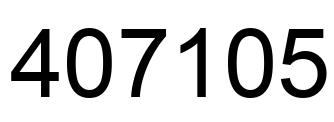 Number 407105 black image