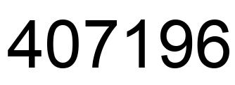 Number 407196 black image