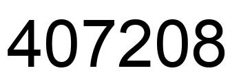 Number 407208 black image
