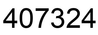 Number 407324 black image