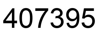 Número 407395 imagen negro