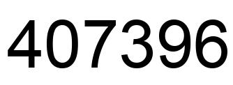 Number 407396 black image