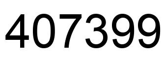 Number 407399 black image
