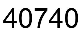 Number 40740 black image