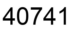 Number 40741 black image
