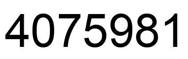 Number 4075981 black image