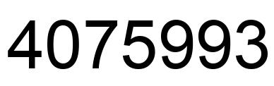 Number 4075993 black image