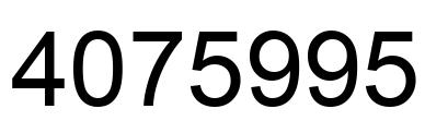 Número 4075995 imagen negro