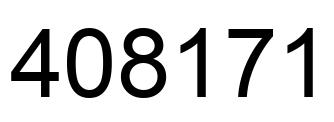 Number 408171 black image