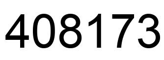 Number 408173 black image