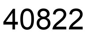 Number 40822 black image