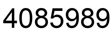 Número 4085989 imagen negro