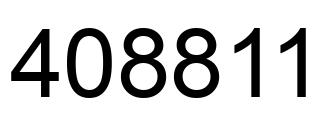 Number 408811 black image
