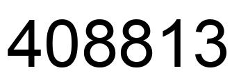 Number 408813 black image