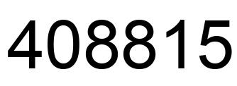 Number 408815 black image