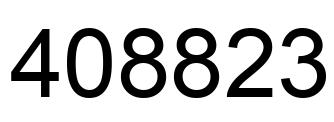 Number 408823 black image