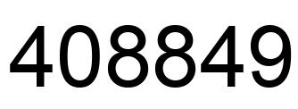 Number 408849 black image