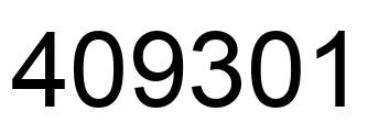 Number 409301 black image