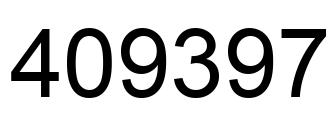 Number 409397 black image