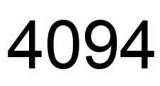 Number 4094 black image