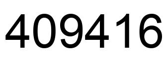 Number 409416 black image