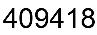 Number 409418 black image
