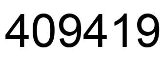 Number 409419 black image