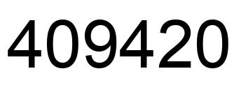 Number 409420 black image