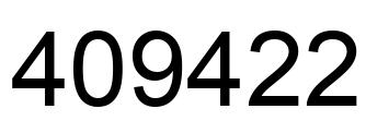 Number 409422 black image