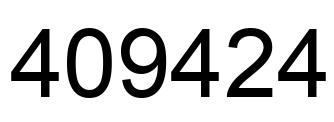 Number 409424 black image