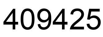 Number 409425 black image