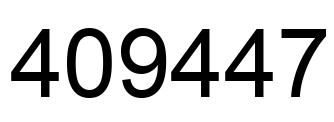 Number 409447 black image