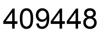 Number 409448 black image