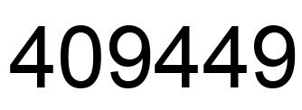 Number 409449 black image