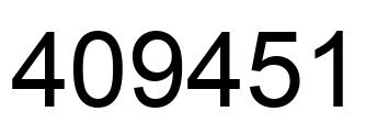 Number 409451 black image