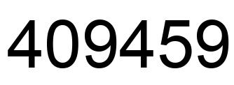 Number 409459 black image