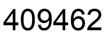 Number 409462 black image