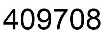 Number 409708 black image