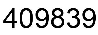 Number 409839 black image